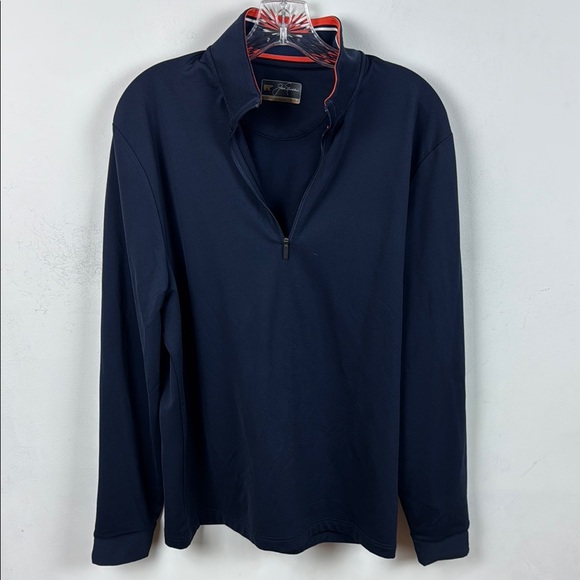 Jack Nicholas Navy Quarter-Zip Pullover - Picture 1 of 5